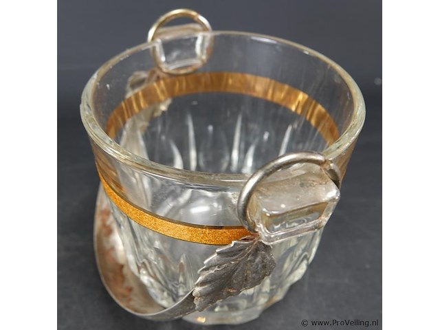Kristallen ijsemmer met verzilverd handvat - afbeelding 4 van  5