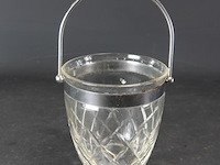 Kristallen ijsemmer met verzilverd montuur - afbeelding 1 van  5
