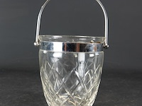 Kristallen ijsemmer met verzilverd montuur - afbeelding 2 van  5