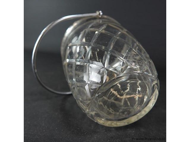 Kristallen ijsemmer met verzilverd montuur - afbeelding 5 van  5