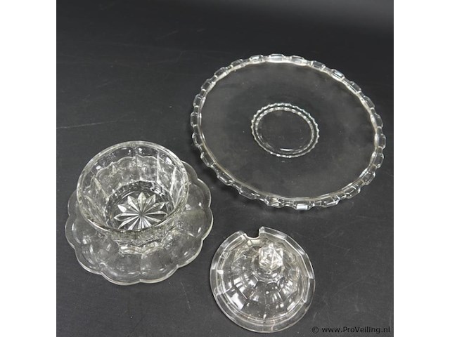 Kristallen pot op onderschaal - afbeelding 4 van  5