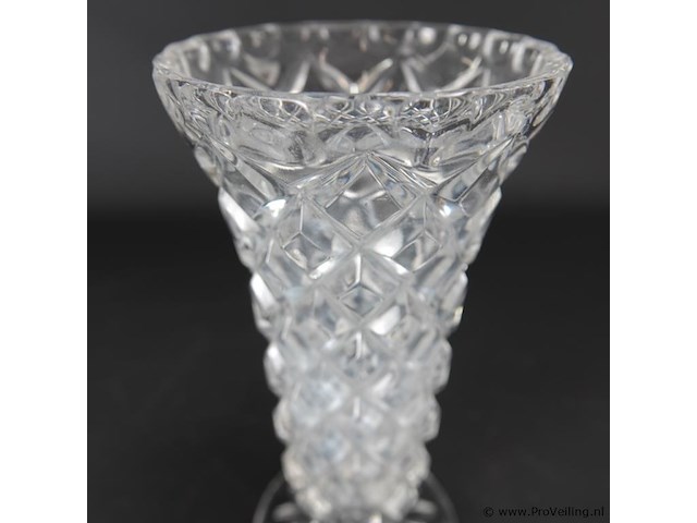 Kristallen voetvaas - afbeelding 4 van  5