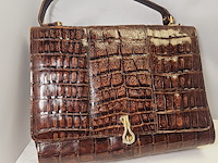 Krokodillenleren handtas - afbeelding 1 van  9