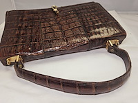 Krokodillenleren handtas - afbeelding 4 van  9