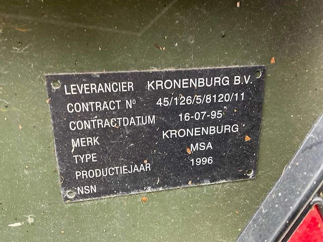 Kronenburg 933sq mobiele brandblus-/ en slangeninstallatie op enkelassige aanhanger - afbeelding 10 van  18