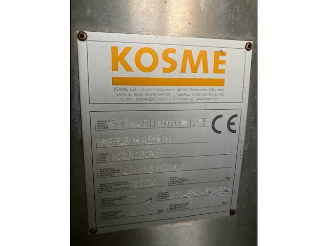 Krones/stork/zalkin/kosme flessen spoel/vul/etiketteerlijn (7000 fles/uur)met onderdelen - afbeelding 26 van  99