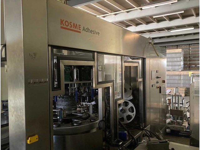 Krones/stork/zalkin/kosme flessen spoel/vul/etiketteerlijn (7000 fles/uur)met onderdelen - afbeelding 38 van  99