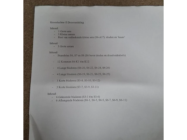 Kroonluchters in onderdelen - afbeelding 3 van  14