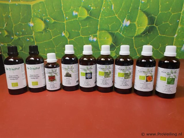 Kruidenextract, diverse soorten o.a. passiebloem bio, tormentilla bio & paardekastantje - afbeelding 1 van  25