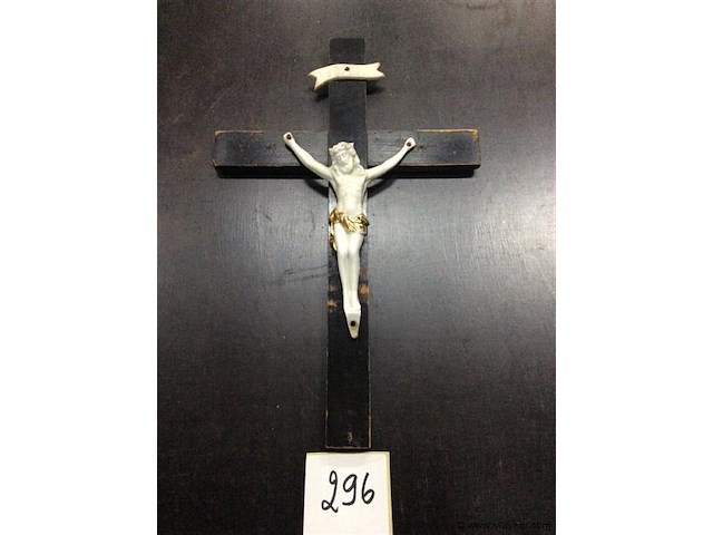 Kruisbeeld bisquit - afbeelding 1 van  2