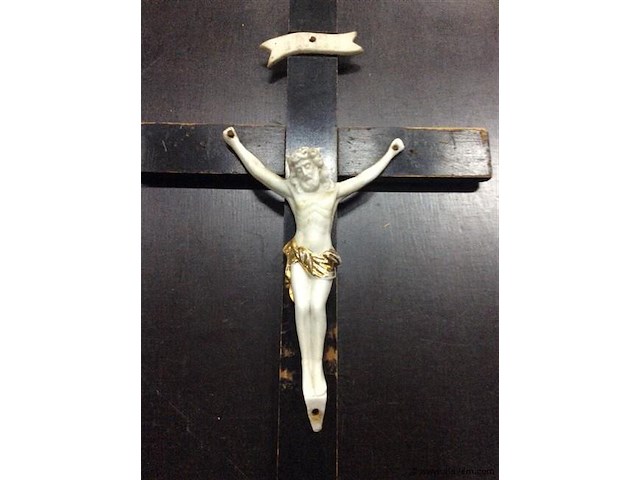 Kruisbeeld bisquit - afbeelding 2 van  2