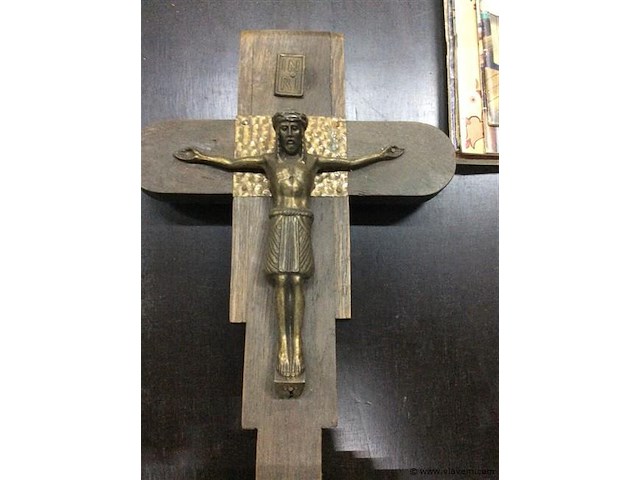 Kruisbeeld + kaarsenhouders - afbeelding 3 van  3