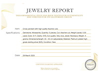 Kruishanger met asscher geslepen diamanten van hoge kwaliteit - afbeelding 3 van  7