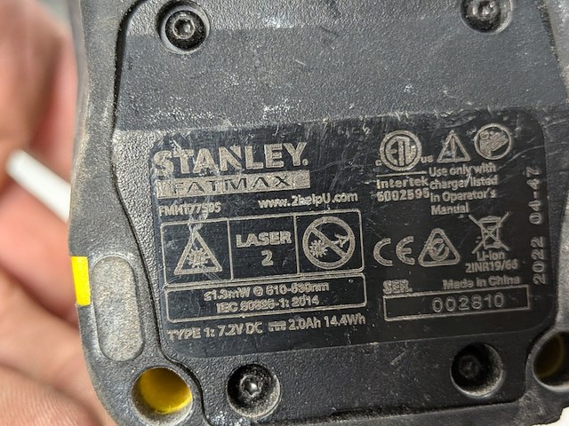 Kruislijnlaser stanley, fcl-gi - afbeelding 9 van  9