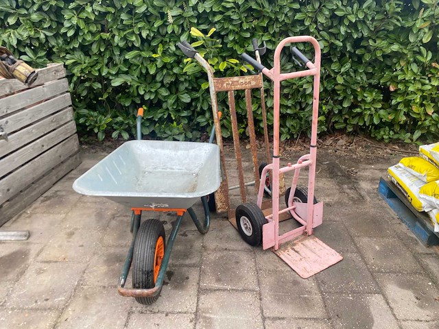 Kruiwagen en 2 steekwagens - afbeelding 1 van  3