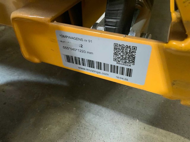 Kruizinga - 2500kg - hand hydraulische palletwagen - afbeelding 6 van  7