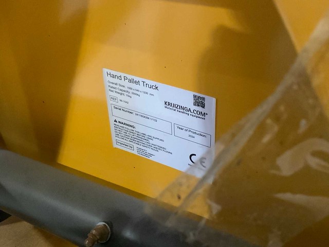 Kruizinga - 2500kg - hand hydraulische palletwagen - afbeelding 7 van  7
