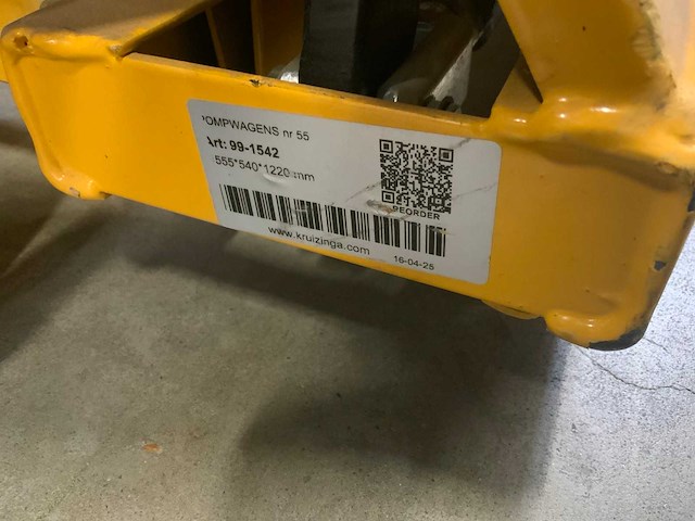 Kruizinga - 2500kg - hand hydraulische palletwagen - afbeelding 5 van  6
