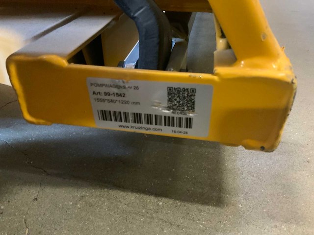 Kruizinga - 2500kg - hand hydraulische palletwagen - afbeelding 6 van  7