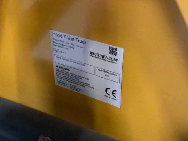 Kruizinga - 2500kg - hand hydraulische palletwagen - afbeelding 6 van  6