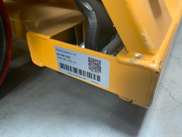 Kruizinga - 2500kg - hand hydraulische palletwagen - afbeelding 4 van  6