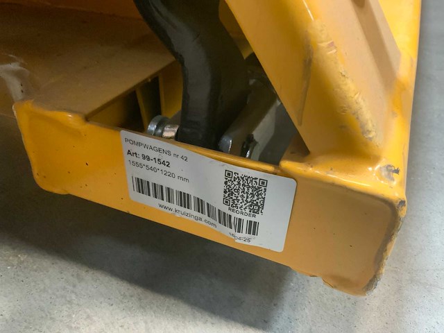 Kruizinga - 2500kg - hand hydraulische palletwagen - afbeelding 5 van  6