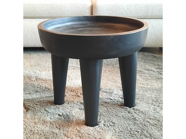 Kruk met opstaande rand raw interiors, suar, zwart - afbeelding 1 van  5