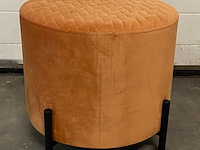 Kruk met velvet bekleding terra - afbeelding 1 van  5