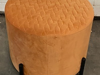 Kruk met velvet bekleding terra - afbeelding 2 van  5