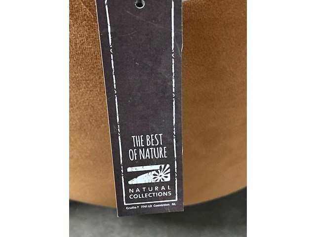Kruk met velvet bekleding terra - afbeelding 3 van  5