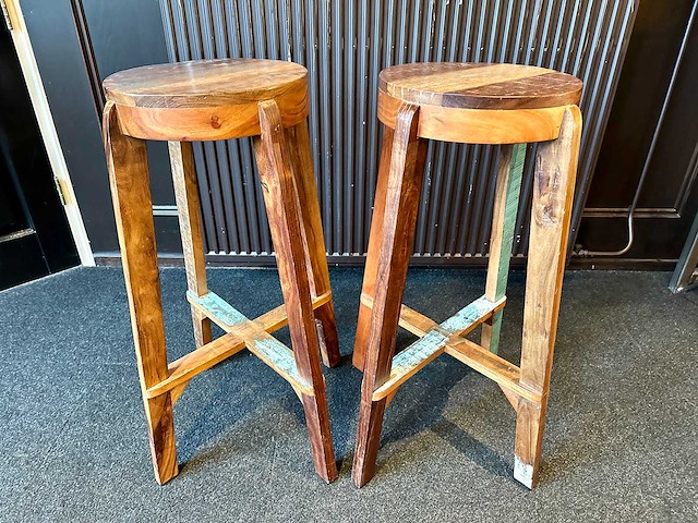 Kruk van gerecycled hout (2x) - afbeelding 1 van  5