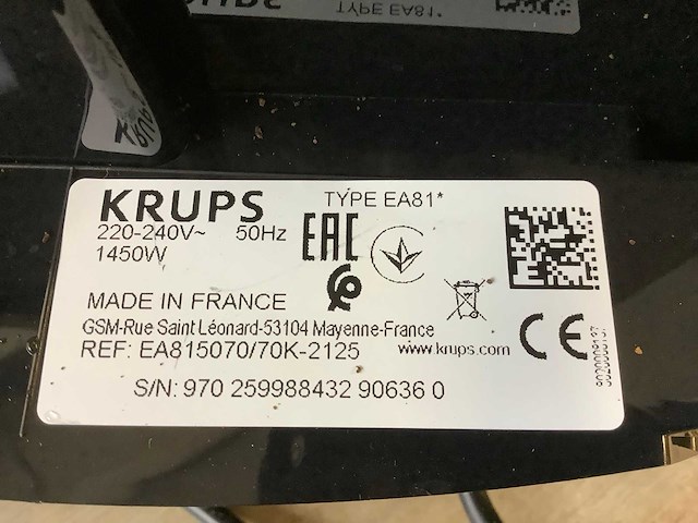 Krups essential automatic espresso ea8100 series koffie- & espressomachines - afbeelding 7 van  8