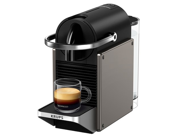 Krups nespresso pixie xn306t koffiecupmachine titan - afbeelding 1 van  5