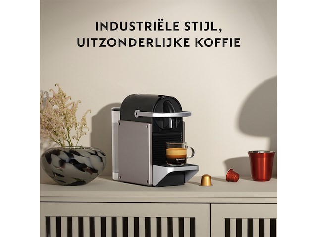 Krups nespresso pixie xn306t koffiecupmachine titan - afbeelding 3 van  5