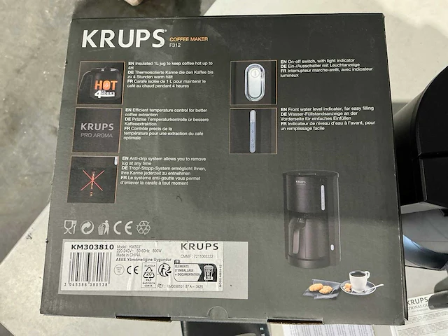Krups pro km303810 aroma coffee maker f312 koffiemachine - afbeelding 3 van  5