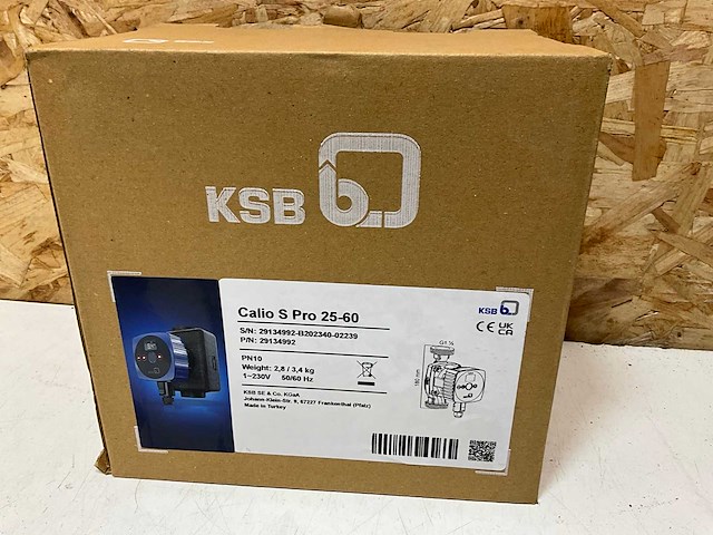 Ksb calio s 25-60 b circulatiepomp 180mm 1.1/2" bn. pn10 230v - afbeelding 2 van  4