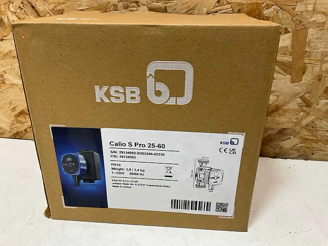 Ksb calio s 25-60 b circulatiepomp 180mm 1.1/2" bn. pn10 230v - afbeelding 2 van  4