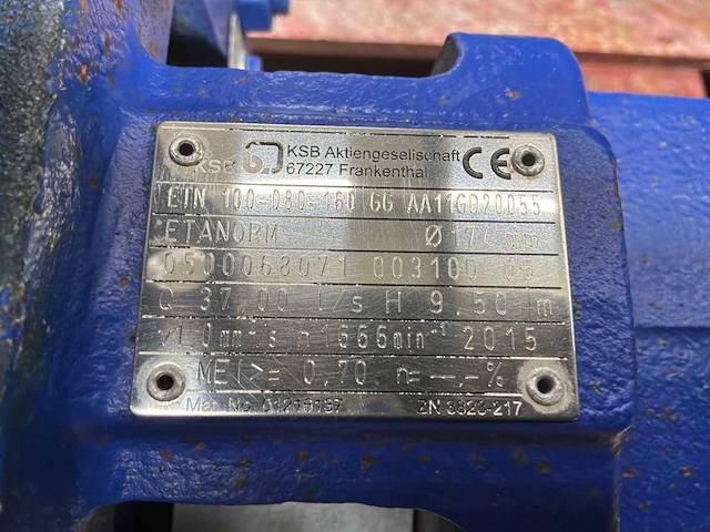 Ksb etanorm g 80-160 g11 pd centrifugaalpomp - afbeelding 4 van  4