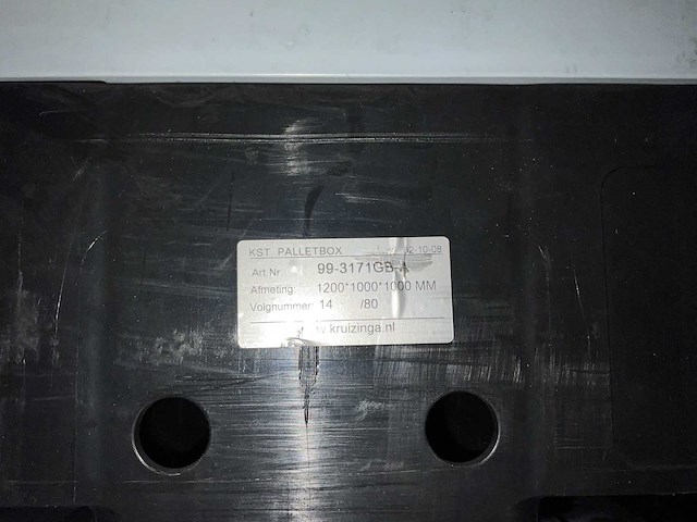 Kst palletbox 120x100x100cm (5x) - afbeelding 3 van  4