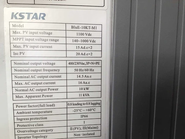 Kstar blue-10kt-m1 omvormer - afbeelding 2 van  2