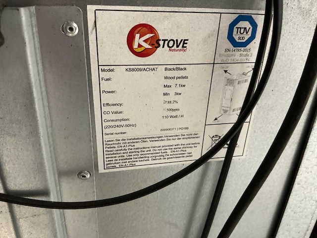 Kstove ks8009/achat pelletkachel - afbeelding 6 van  8