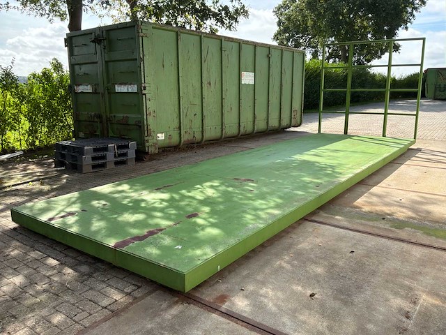 Ktk flatbed plateau-oplegger met rongenrek - afbeelding 3 van  6