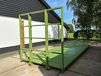 Ktk flatbed plateau-oplegger met rongenrek - afbeelding 1 van  6
