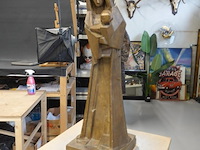 Kubistisch groot aardewerk beeld madonna - afbeelding 2 van  5