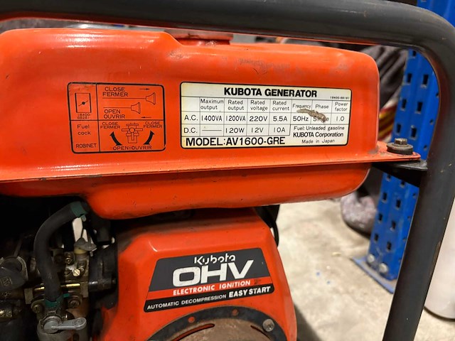 Kubota - av1600 oil watch - noodstroomaggregaat - afbeelding 4 van  5