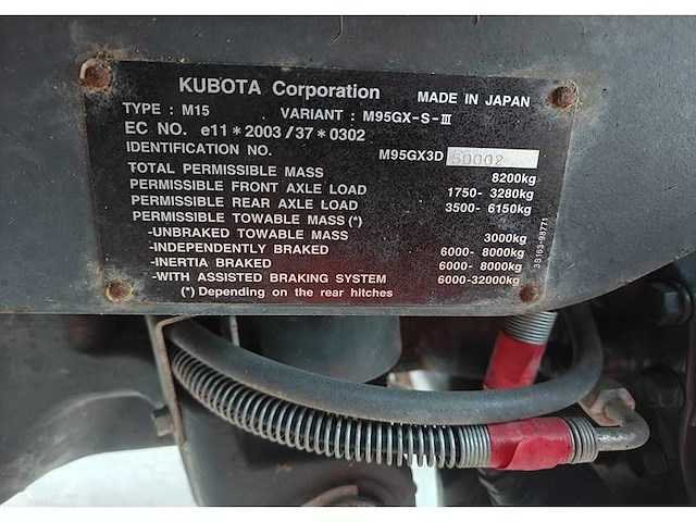 Kubota - m95gx-s-iii - 4-wheel drive tractor - 2019 - afbeelding 19 van  26