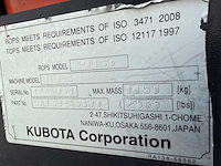 Kubota - u10-3 - mini-excavator - 2014 - afbeelding 4 van  14