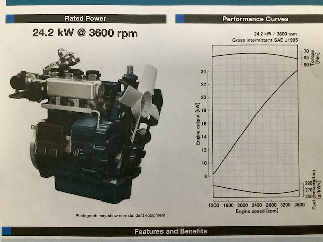 Kubota - wg972-g-ef01 - 3 cilinder - motorblok - afbeelding 20 van  26
