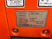 Kubota bulltra b1-14dt minitractor - afbeelding 23 van  23
