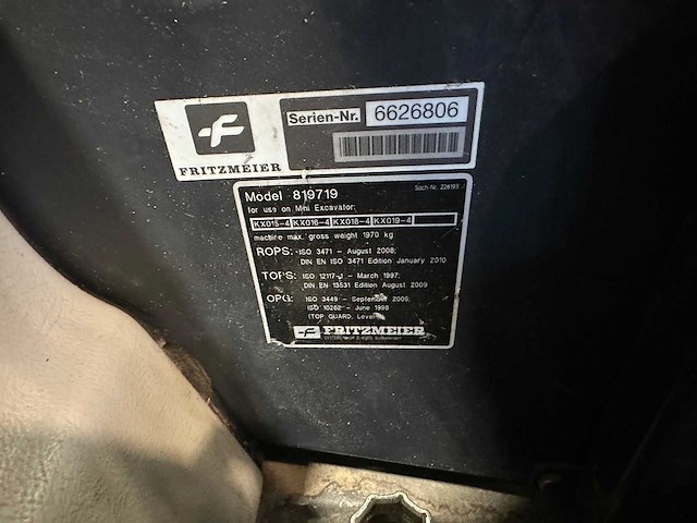 Kubota kx019-4 minigraafmachine - afbeelding 3 van  7